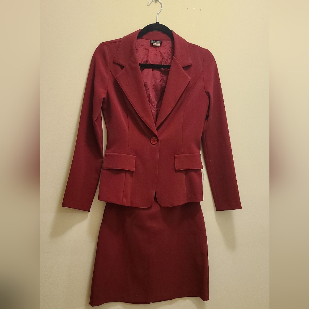 Vintage 90s skirt suit set